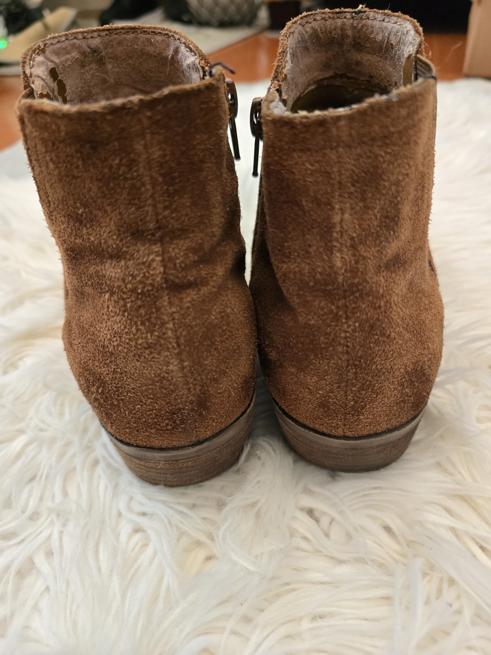 Kensie Brown Suede Chelsea Ankle Booties - Picture 6 of 6